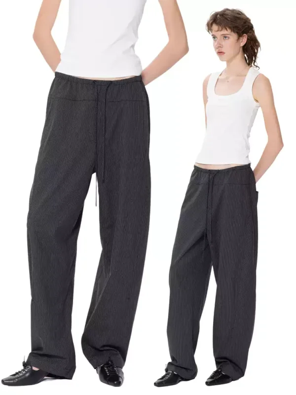 Casual women's striped long trousers