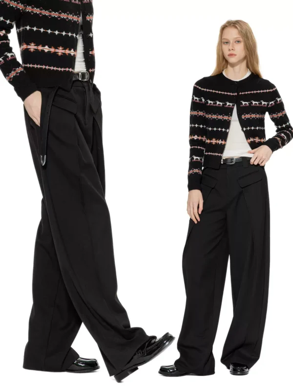 New front pleated suit pants for women - Image 2