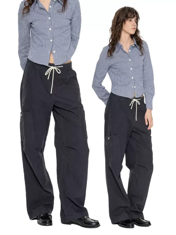 Retro casual cargo pants and drawstring long pants