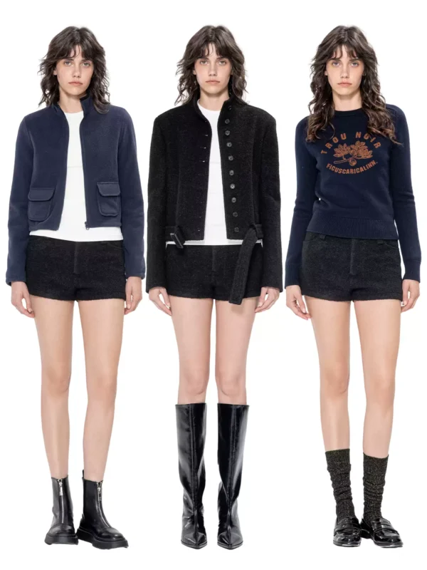 Woolen shorts, simple and casual pants