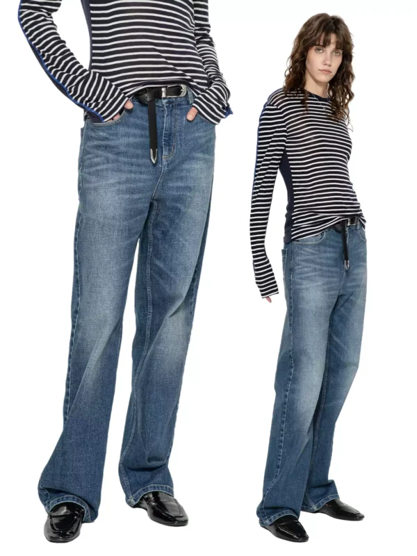 Slightly springy and laid-back style denim trousers - Image 4