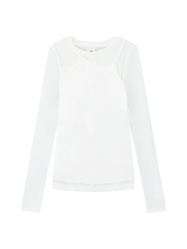 A pair of thin autumn T-shirts for women can be layered - Image 4