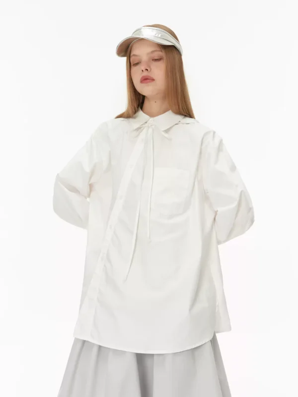 Casual shirt women's hooded thin top - Image 3