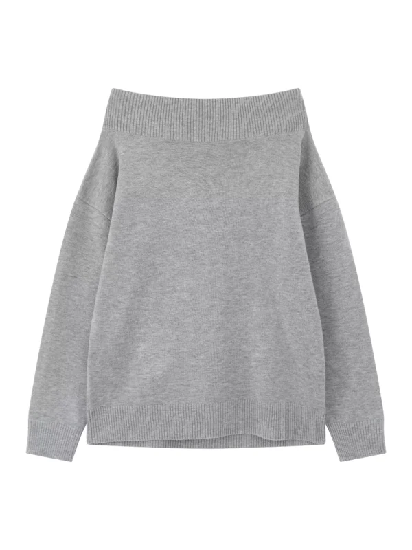 A knitted sweater with adjustable neckline straps - Image 4
