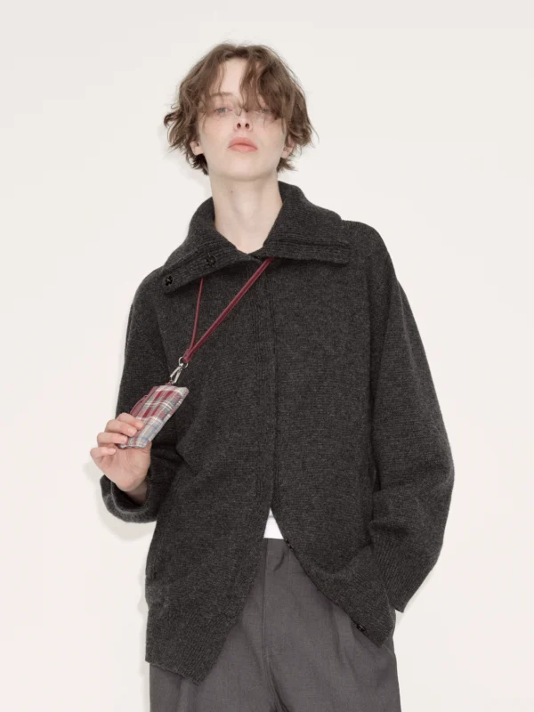 Autumn and winter lapel button knitted cardigan - Image 4