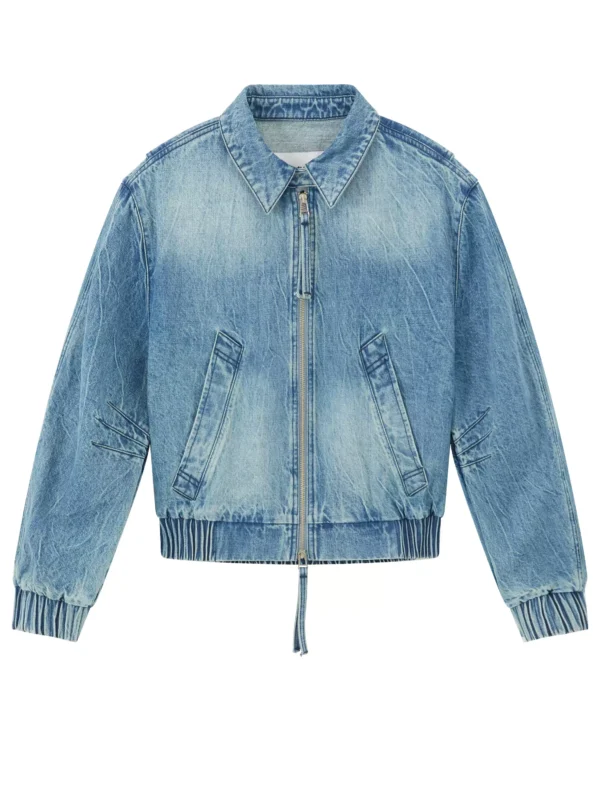 High street design style short lapel denim top - Image 4