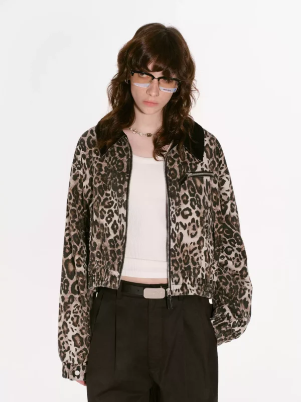 A woman in a leopard print coat on the street - Image 3