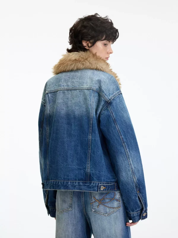 Cotton-padded warm denim suit - Image 4