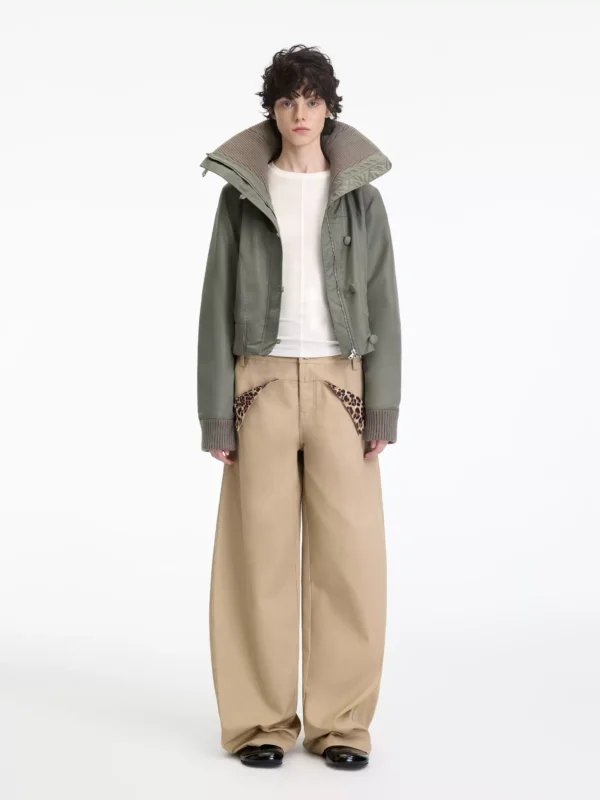 Waterproof flight jacket, short cotton coat for women - Image 4