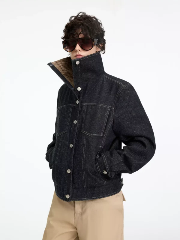 Colorful dot denim jacket women's winter jacket - Image 3