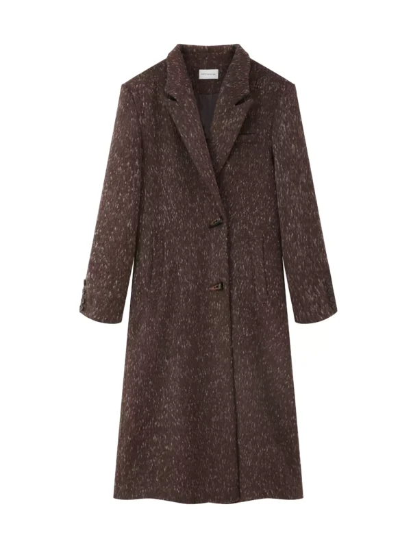 A high-end brown horn-buttoned coat - Image 4