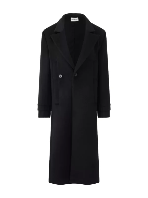 Double-buttoned, waist-cinching loose two-piece coat - Image 4