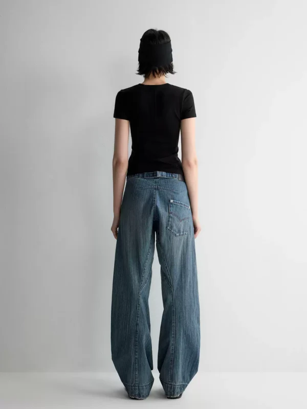 Low-waisted ripped jeans for women - Image 3