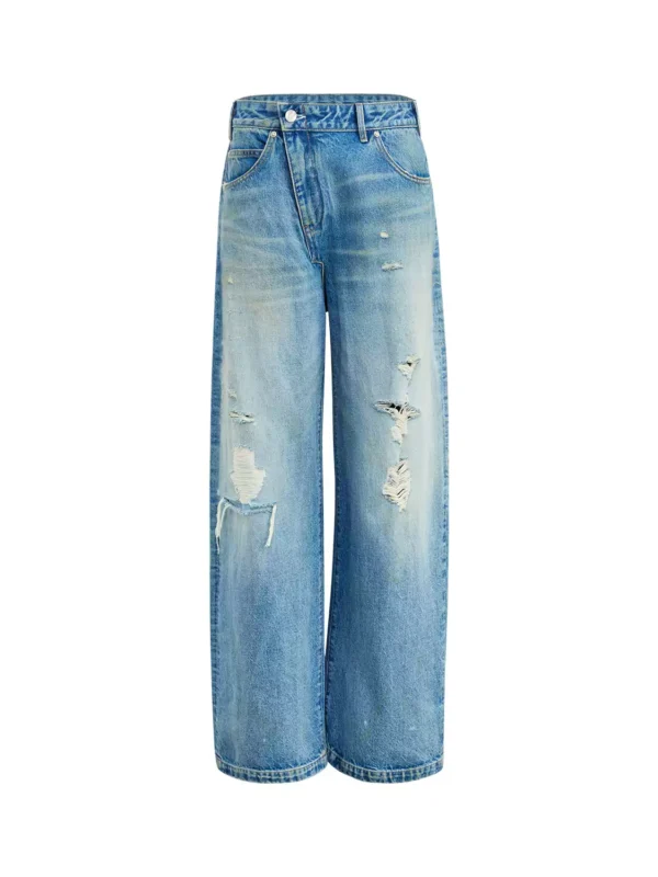 Pure cotton loose wide-leg jeans - Image 4