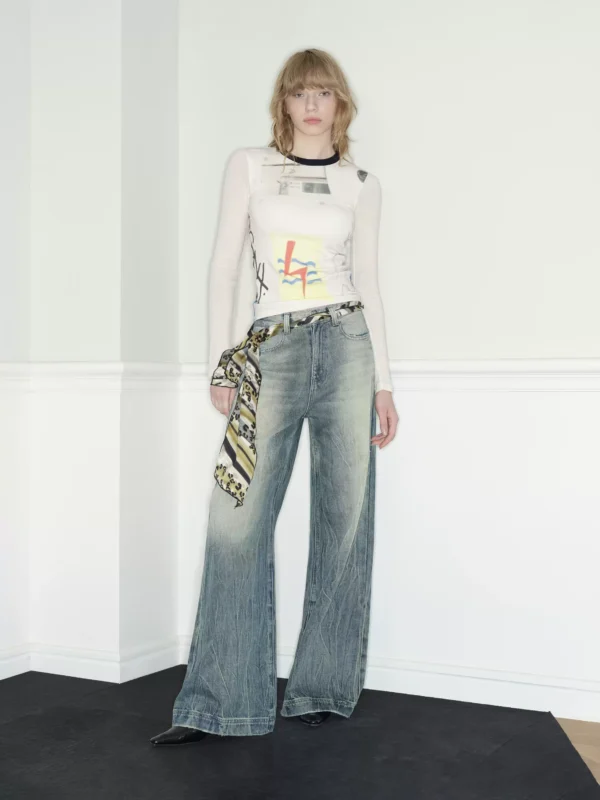 Blue jeans with a sense of design for women - Image 2