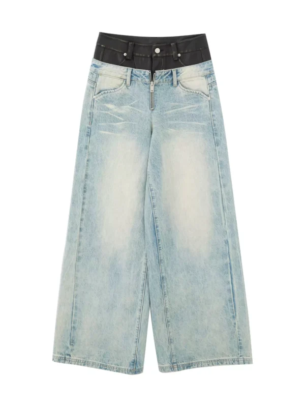 Original design sense double-waisted jeans for women - Image 4
