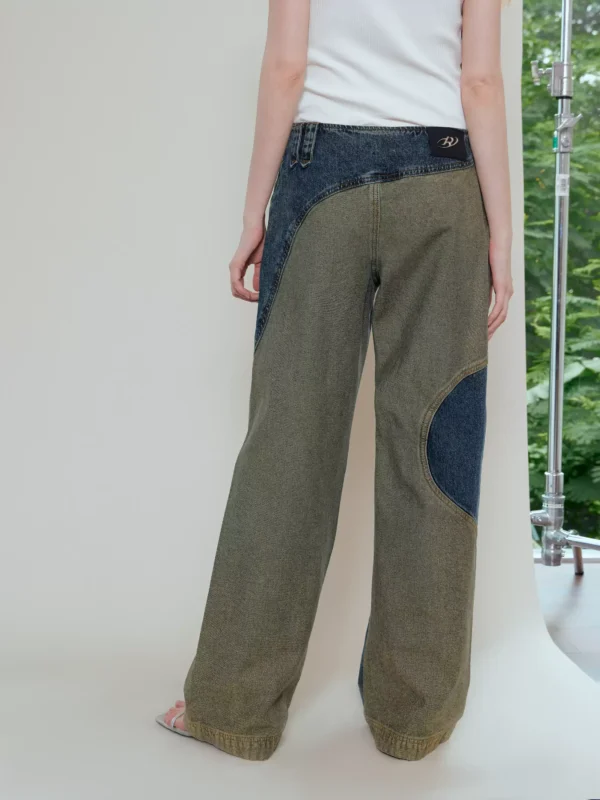 Washed, aged, deconstructed and designed straight-leg jeans - Image 3