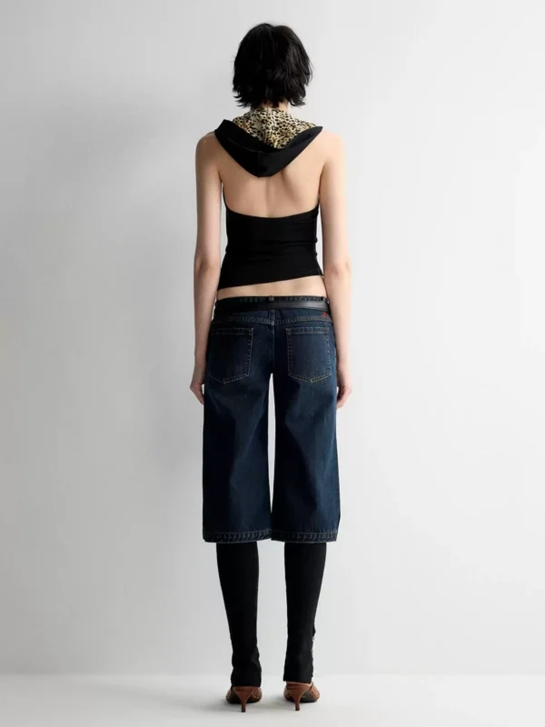 Retro blue silk cotton jeans - Image 3