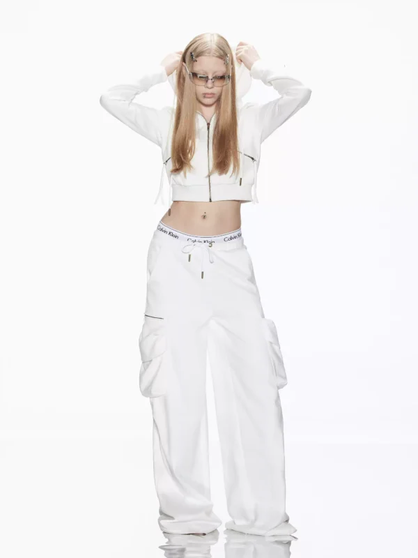 Sport and casual straight-leg wide-leg pants for women - Image 2
