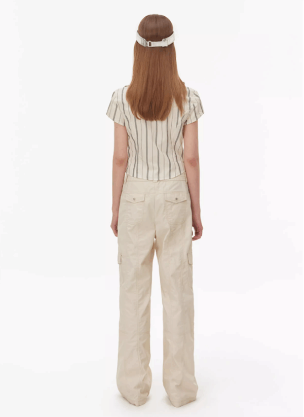 Design low-waisted straight-leg casual pants - Image 4