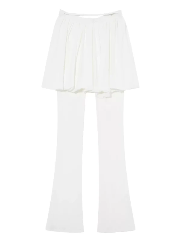 Milky-white flower bud skirt pants female ice silk - Image 4