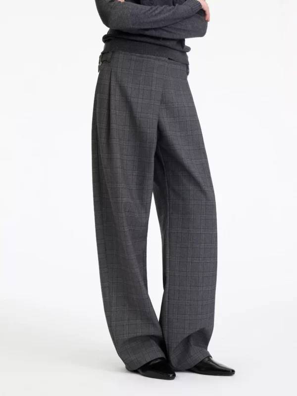 Checked casual suit pants for women - Image 2