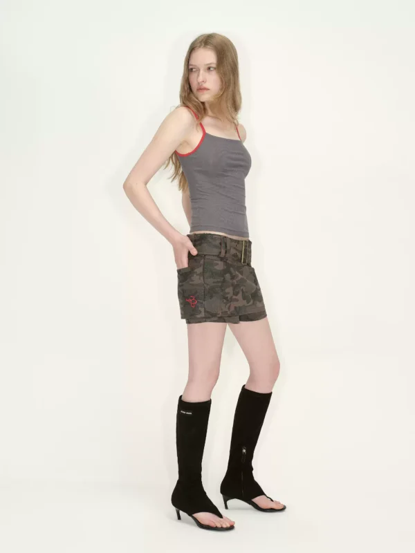 Retro camouflage culottes girl - Image 2