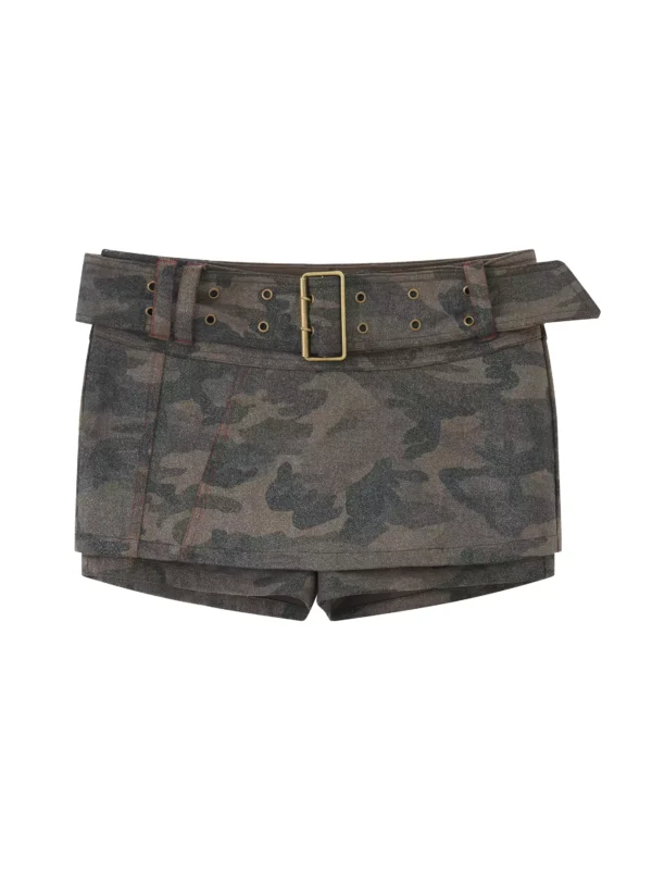 Retro camouflage culottes girl - Image 4