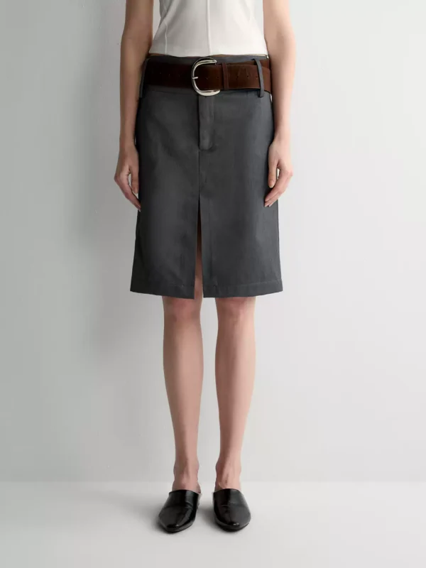 Retro double-layered suit mid-length skirt - Image 2