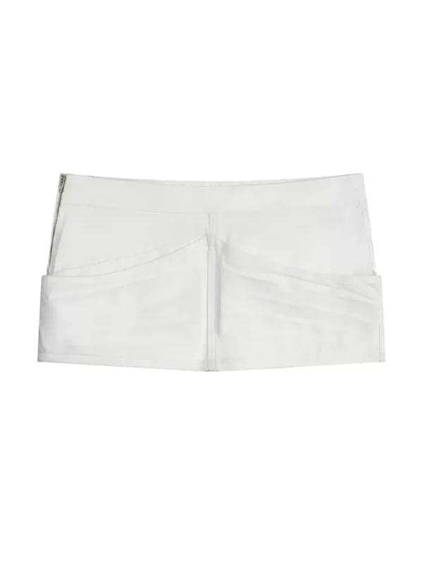 Pure cotton low-waisted slimming ultra-short skirt - Image 4