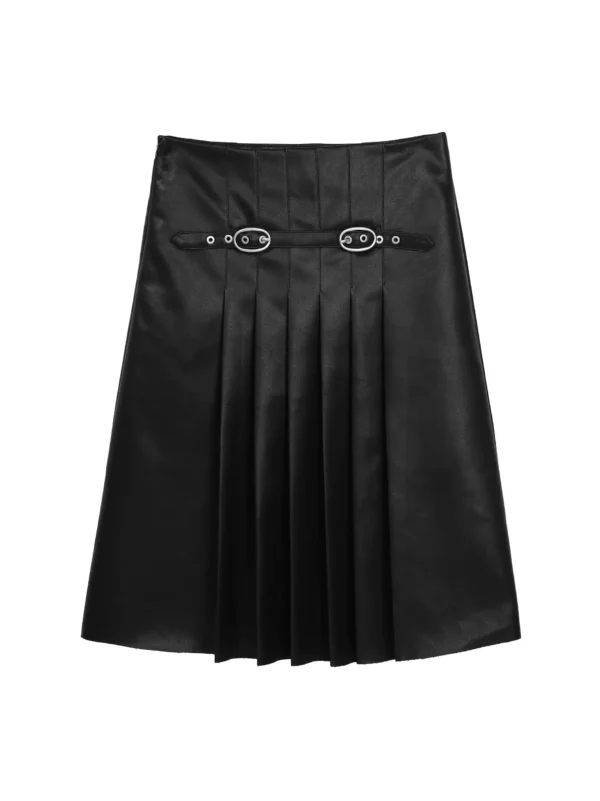 New A-line low-waisted pleated skirt - Image 4