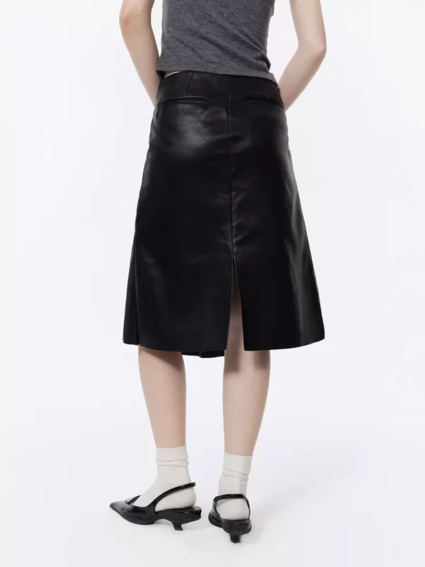 New A-line low-waisted pleated skirt - Image 3
