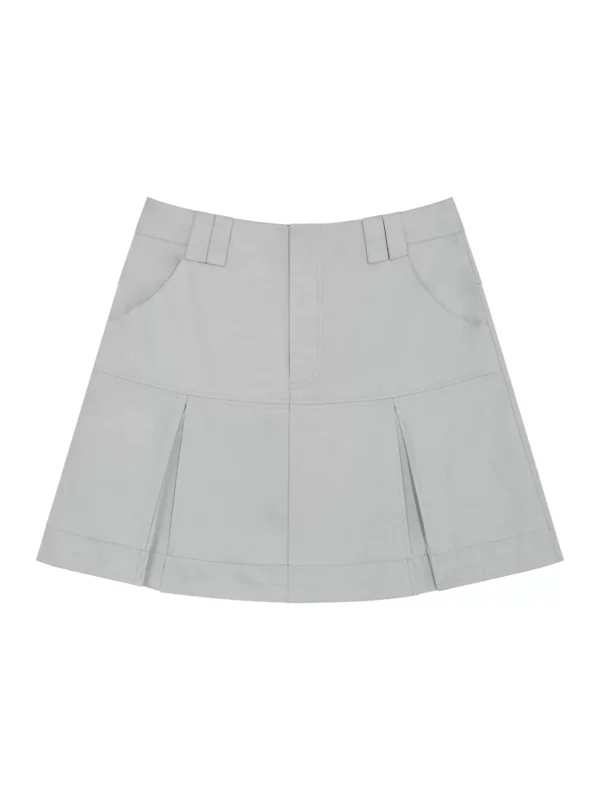 Low-waisted, slimming workwear A-line short skirt - Image 4