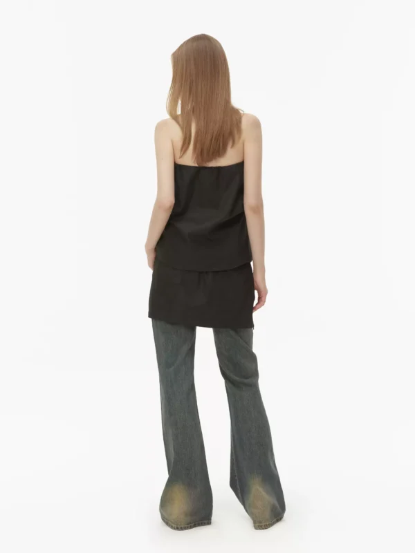 Wear two black strapless dresses with one shoulder - Image 3
