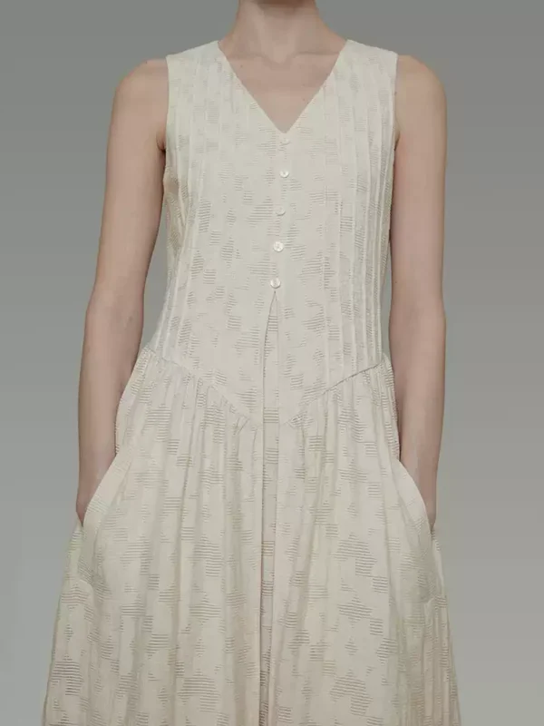 French cut-out double-sided jacquard dress for women - Image 3