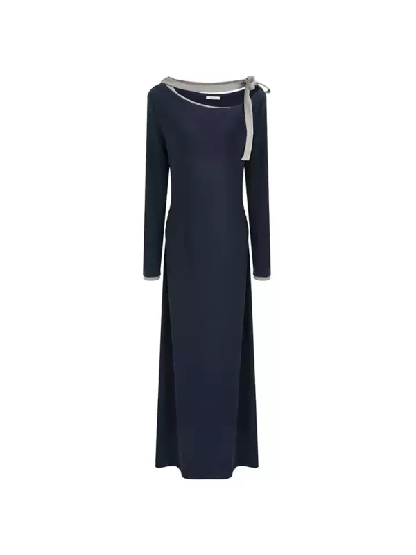 A new design of a niche off-the-shoulder long dress - Image 4