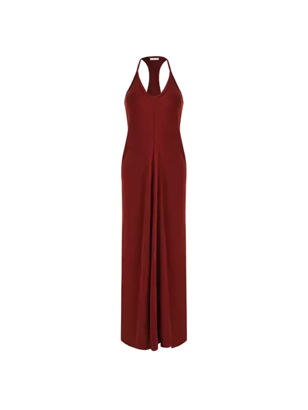 Red U-neck halter dress - Image 4