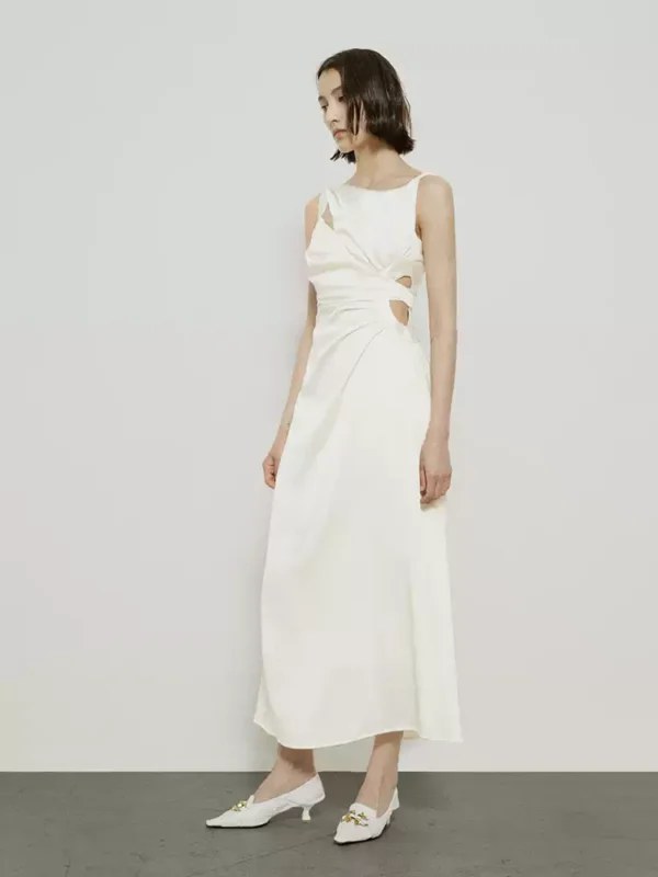 Asymmetrical cut-out halter dress - Image 2