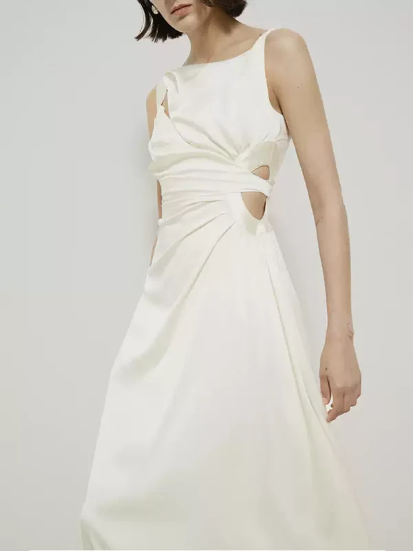 Asymmetrical cut-out halter dress - Image 3
