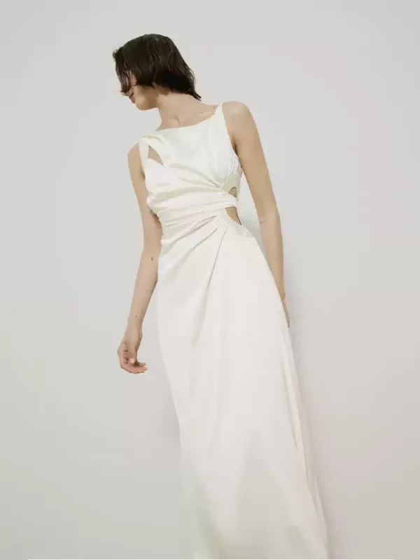 Asymmetrical cut-out halter dress - Image 4