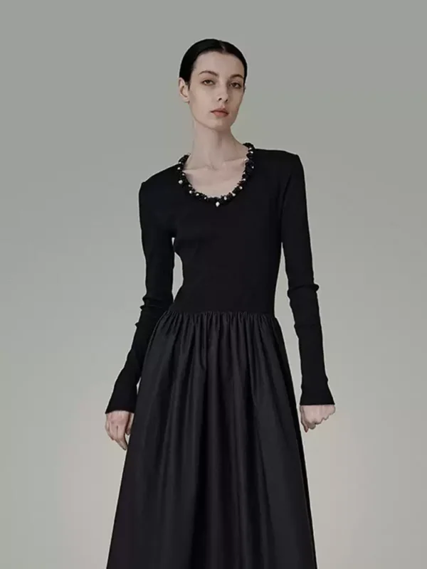 Handcrafted diamond A-line dress - Image 2