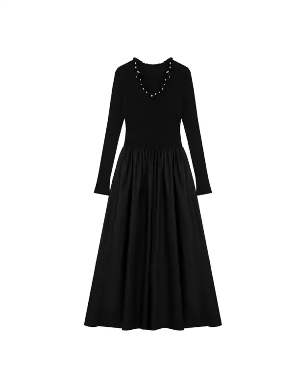 Handcrafted diamond A-line dress - Image 4