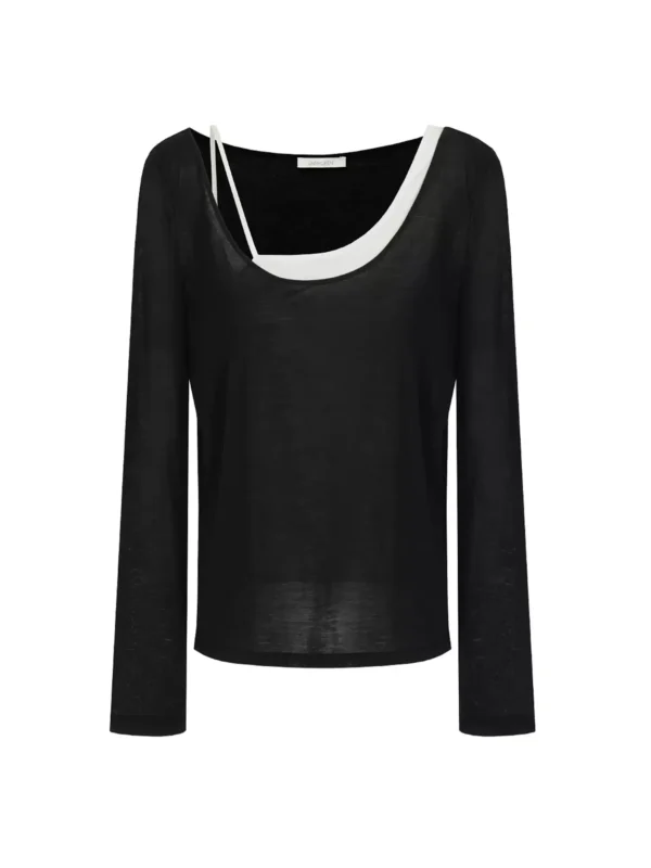 Asymmetrical knitted sweater - Image 4
